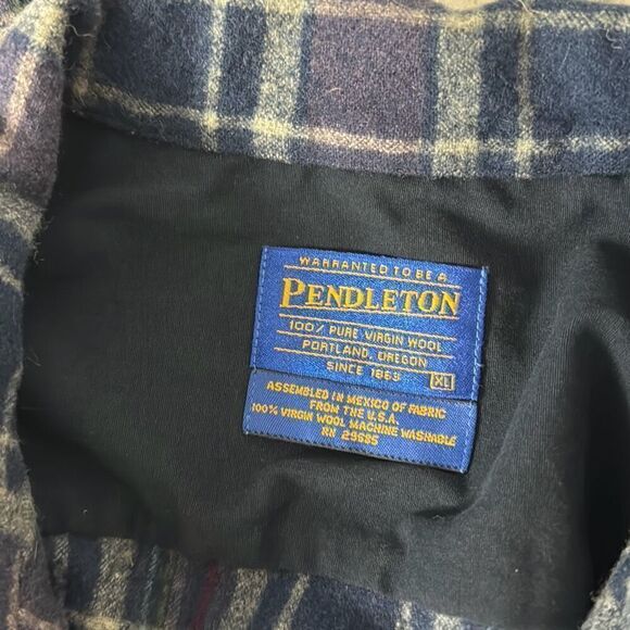 Pendelton Virgin Wool Plaid Button Down XL - Picture 5 of 5